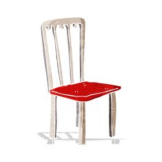 cartoon old chair N7