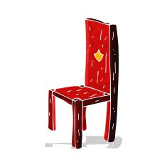 cartoon old chair N8