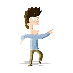 cartoon terrified man N92