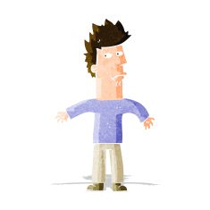 cartoon confused man N32
