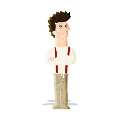 cartoon annoyed man N21