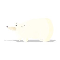 funny cartoon polar bear N7