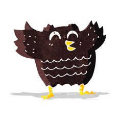 cartoon black bird N4