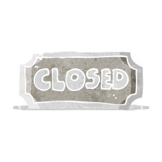 Cartoon Closed Sign N4
