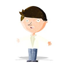cartoon man in casual jacket N3