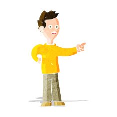 cartoon shocked boy pointing N3