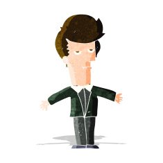 cartoon bored man N14