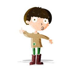 cartoon boy asking question N12