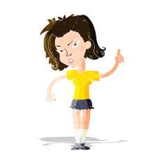 cartoon woman with idea N58