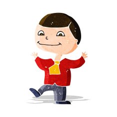 cartoon happy boy N67