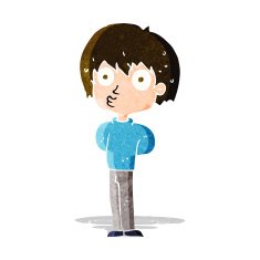 cartoon impressed boy N3
