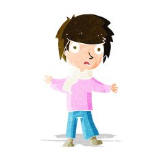 cartoon unhappy boy N14