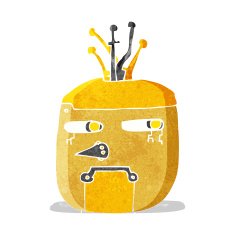 cartoon robot head N26
