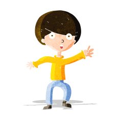 cartoon panicking boy N3