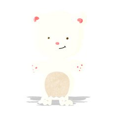 cartoon happy polar bear