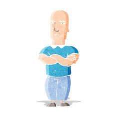 cartoon annoyed bald man N3