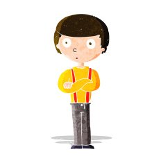 cartoon staring boy N6