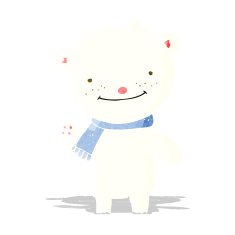 cartoon cute polar bear N3