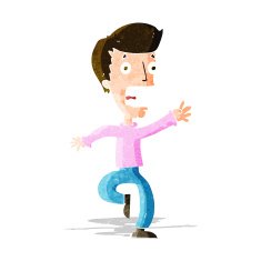 cartoon terrified man N93