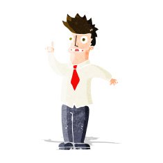 cartoon man with idea N69