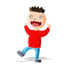 cartoon crazy happy man N3