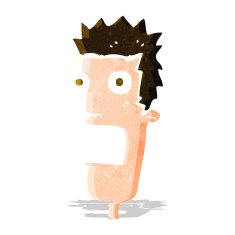 cartoon shocked man's face N3