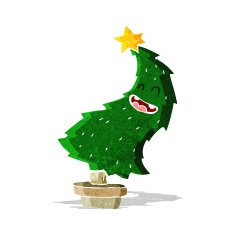 cartoon dancing christmas tree N5