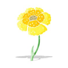 cartoon flower N183