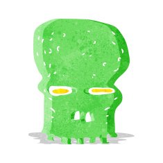 cartoon spooky skull N55