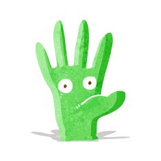 cartoon hand with eyes N3