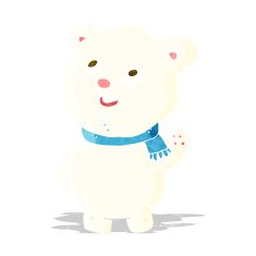 cartoon cute polar bear cub