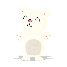 cartoon cute polar bear cub N3