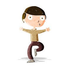 cartoon startled man N13