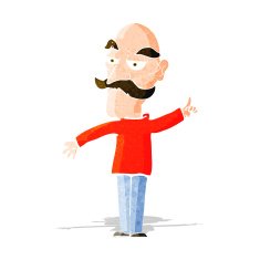 cartoon old man telling story N3