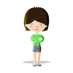 cartoon happy woman N72