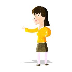 cartoon woman explaining N13