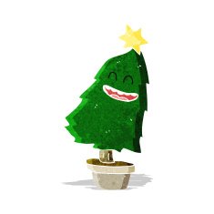 cartoon dancing christmas tree N6