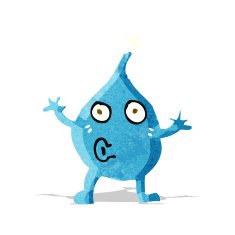 cartoon funny water drop character