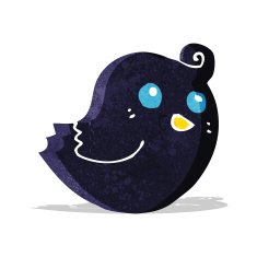 Cartoon Bird N166