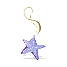 cartoon magic star necklace N3