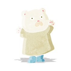 funny cartoon polar bear N8