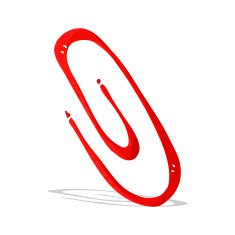 cartoon red paperclip N4