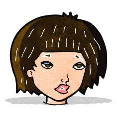cartoon bored looking woman N4