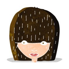 cartoon staring woman N9