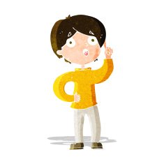 cartoon boy with idea N36