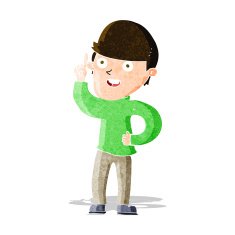 cartoon boy with idea N38