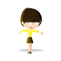 cartoon woman panicking N3