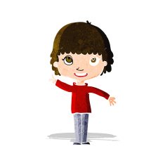 cartoon woman with idea N60