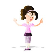 cartoon woman with idea N61