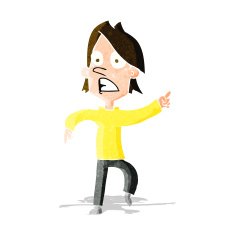 cartoon worried man pointing N9